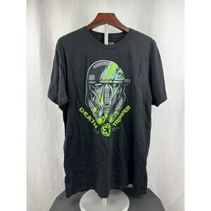 Star Wars Men’s Death Trooper Black W/ Neon Green 100% Cotton Size Large T-Shirt